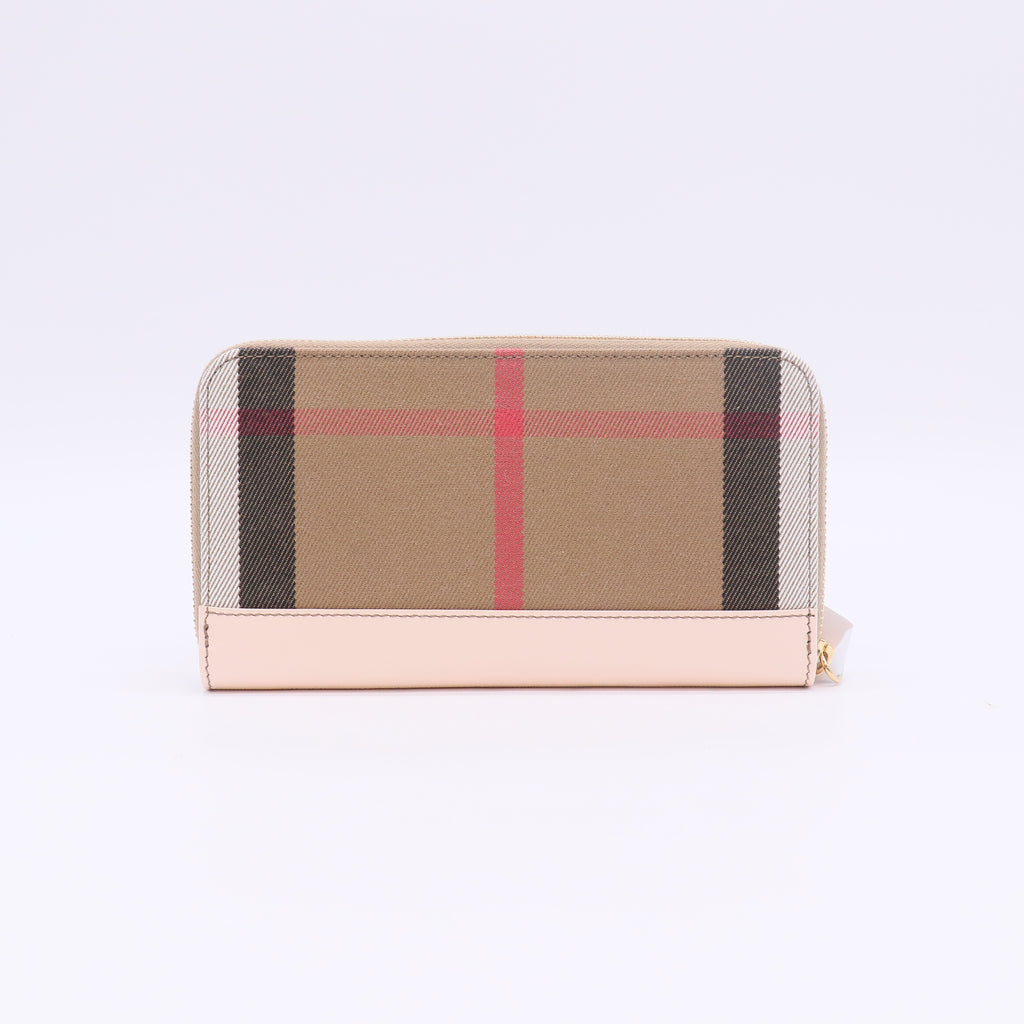Burberry Vintage Check and Leather Zippy Wallet W22925
