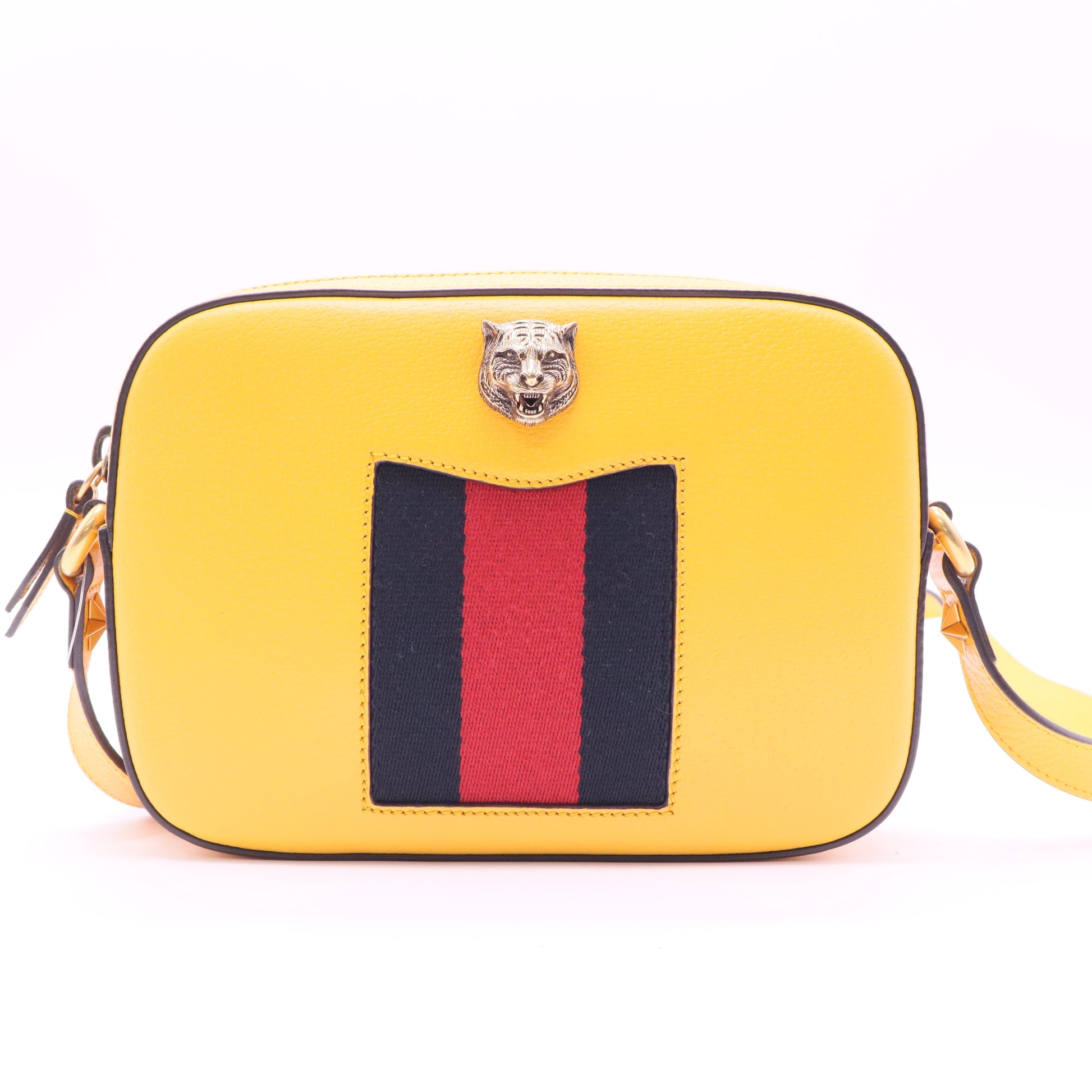 Animalier Web Crossbody Bag Leather Small Twins Gucci