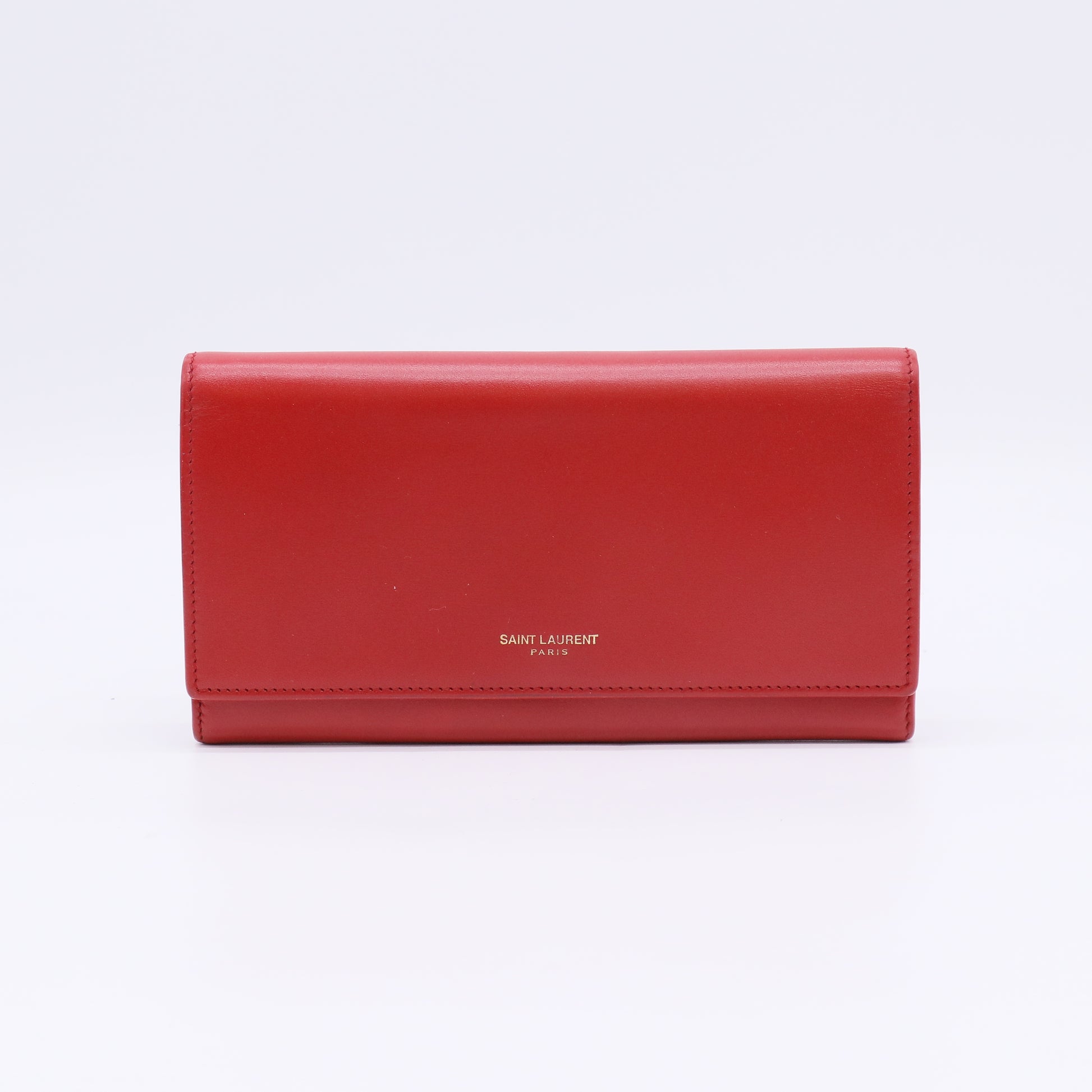 Saint Laurent Paris Leather Classic Large Marquage Flap Wallet W22308