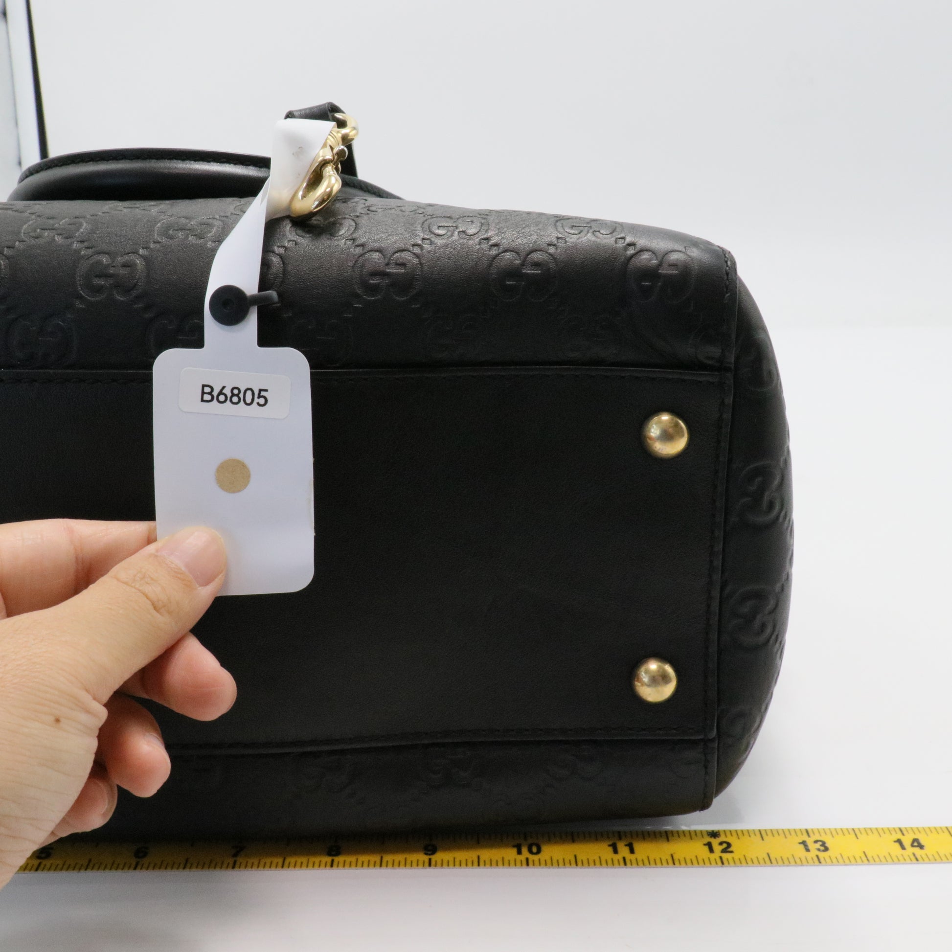 Signature Boston Bag Guccissima Leather Medium