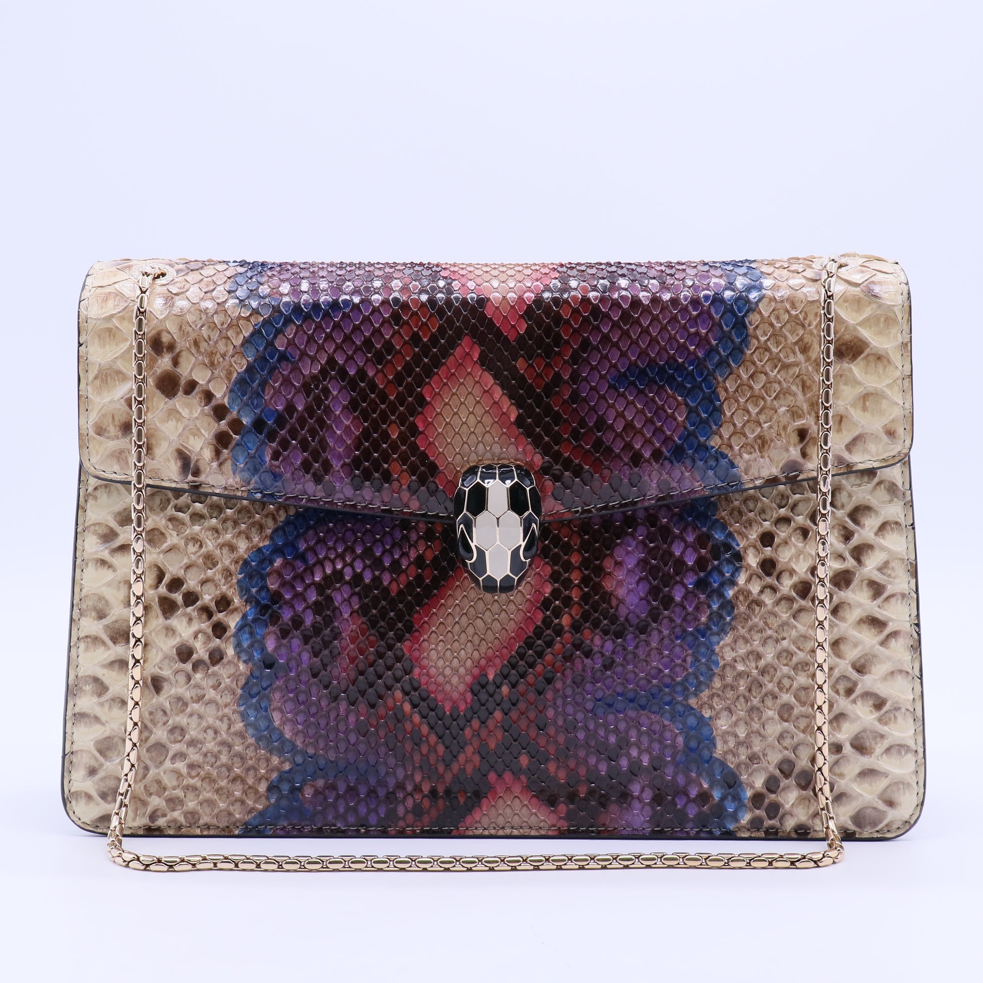 Bvlgari Bolso Serpenti de Cuero  Muy buen estado  Multicolor Cuero twins