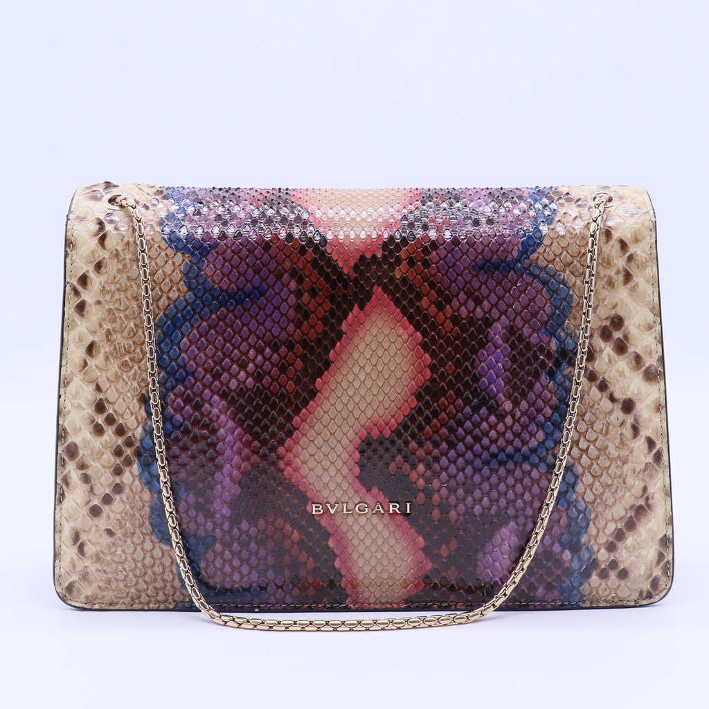 Bvlgari Bolso Serpenti de Cuero  Muy buen estado  Multicolor Cuero twins