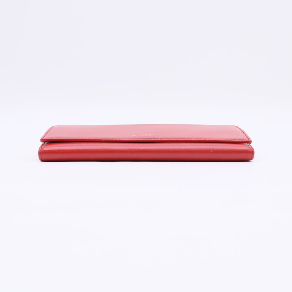 Saint Laurent Paris Leather Classic Large Marquage Flap Wallet W22308
