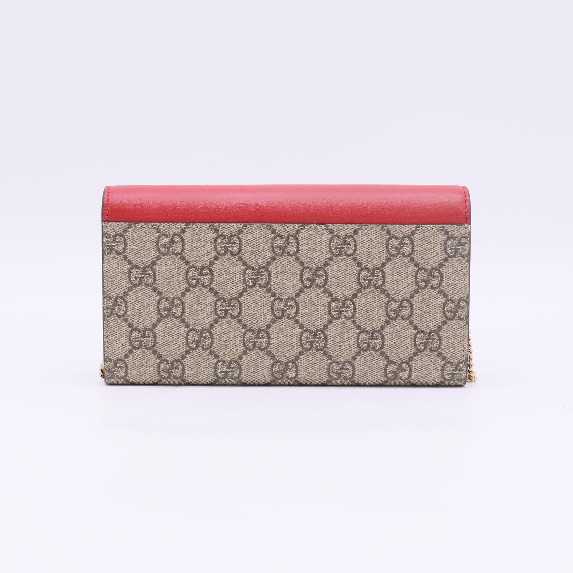 Gucci GG Supreme Monogram Padlock Continental Chain Wallet W22753