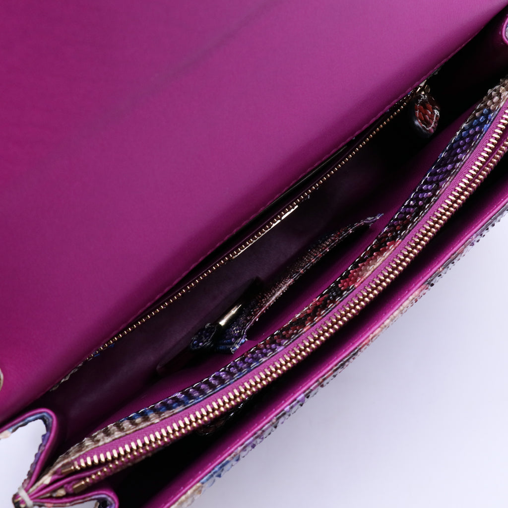 Bvlgari Bolso Serpenti de Cuero  Muy buen estado  Multicolor Cuero twins