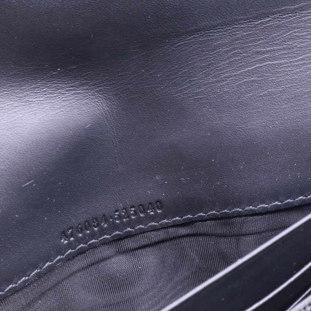 Black Leather Signature Web Sylvie Continental Wallet W20146