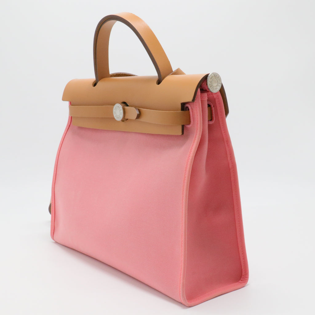 Herbag Zip Leather and Toile 31 8W-Rose Azalee