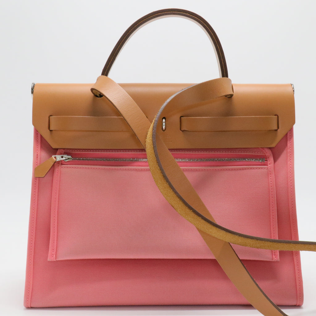 Herbag Zip Leather and Toile 31 8W-Rose Azalee