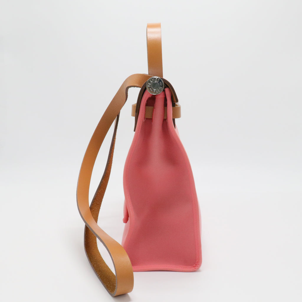 Herbag Zip Leather and Toile 31 8W-Rose Azalee