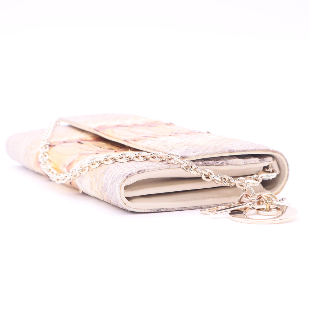Lady Dior Python Clutch Chain Strap Twins