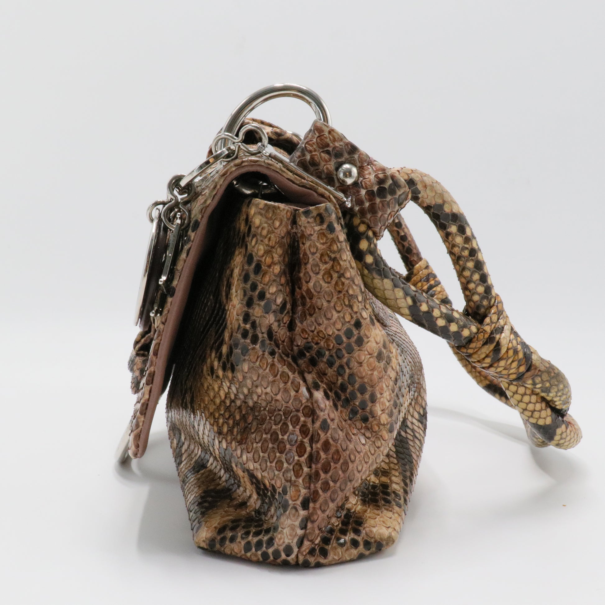 Vintage Python Demi Handbag