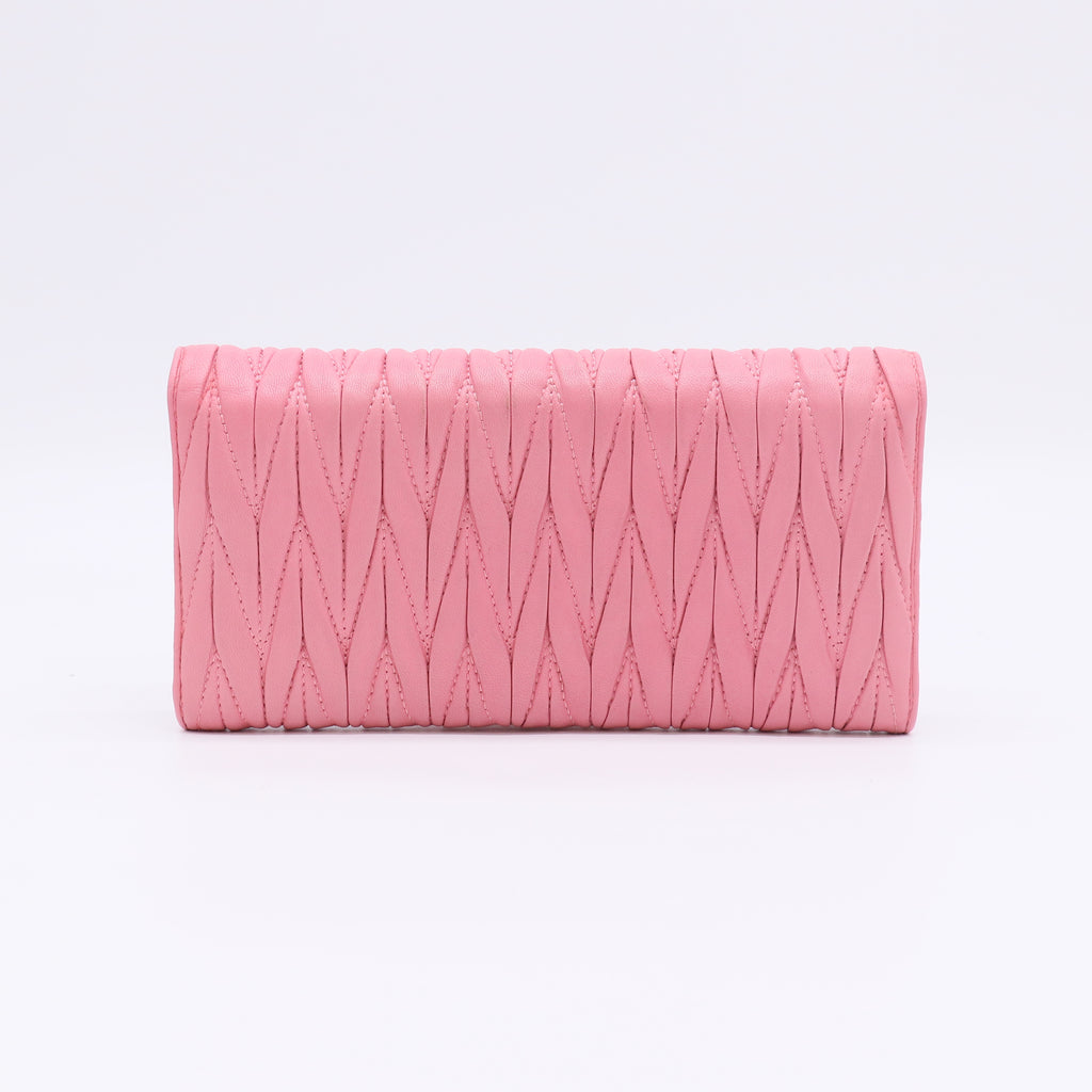 Miu Miu Matelassé Leather Long Wallet W22364