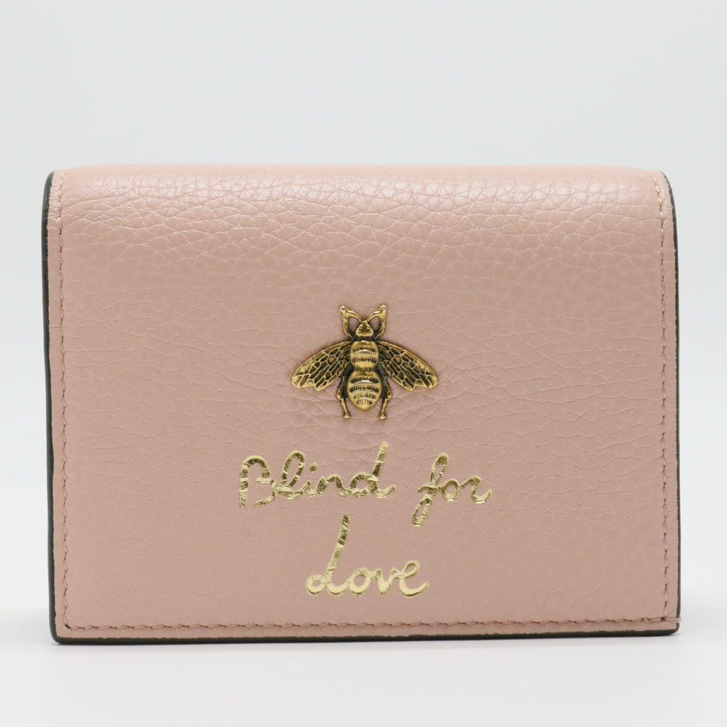 Light Pink Leather Blind for Love Card Case
