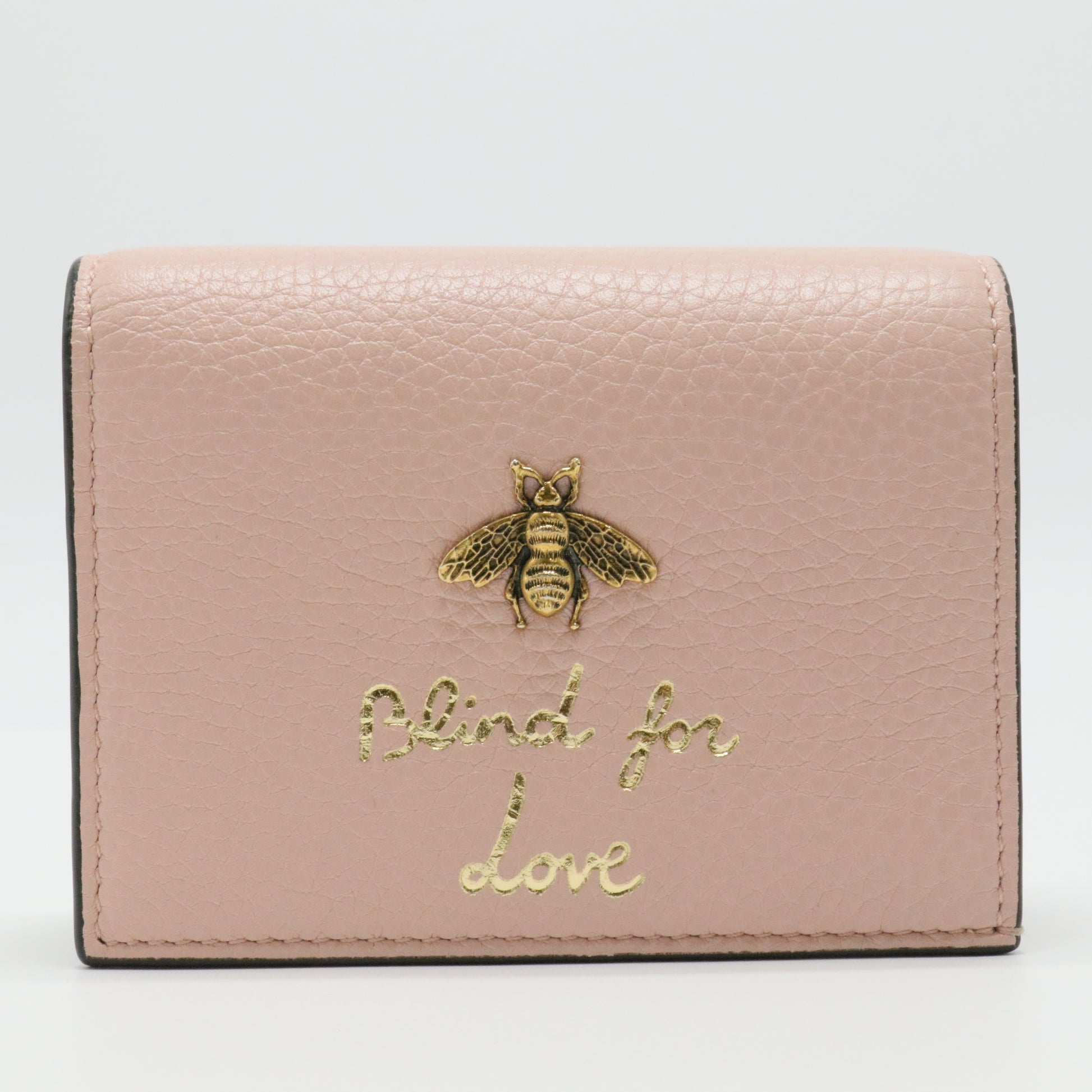 Light Pink Leather Blind for Love Card Case