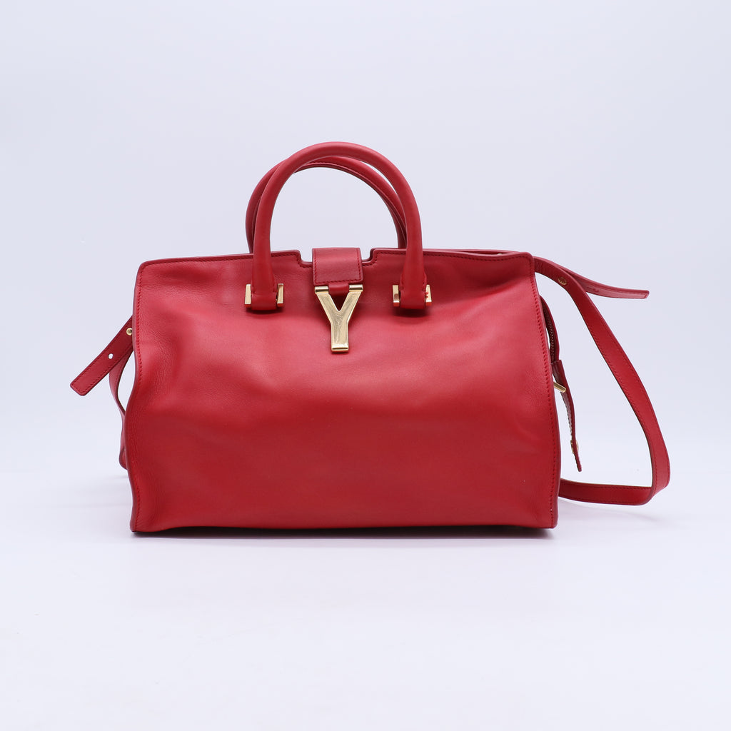 Red Calfskin Leather Small Cabas ChYc Bag B21783