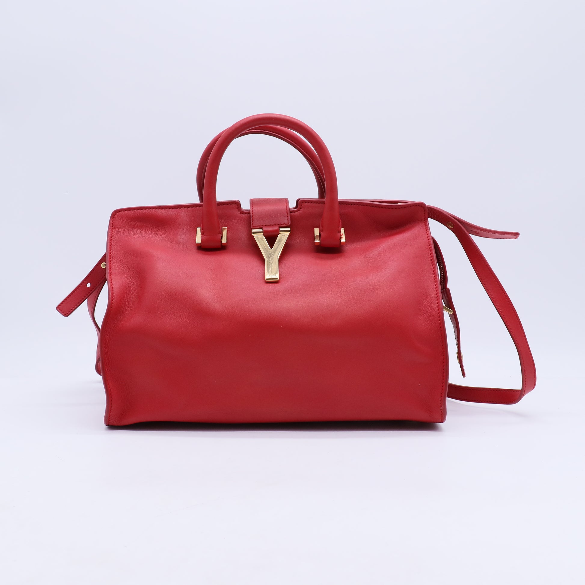 Red Calfskin Leather Small Cabas ChYc Bag B21783