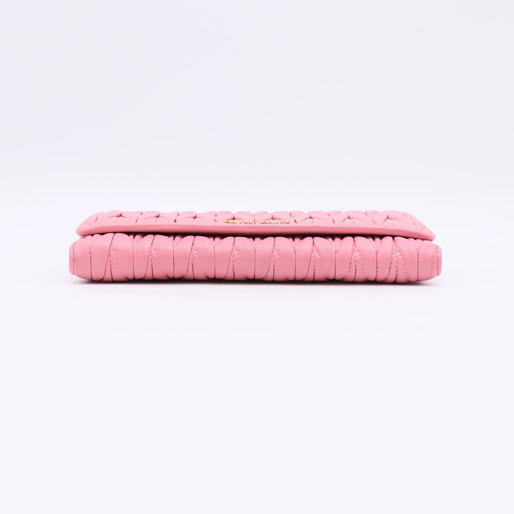 Miu Miu Matelassé Leather Long Wallet W22364