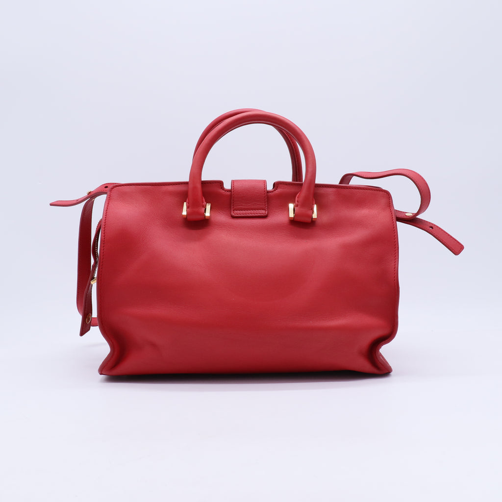 Red Calfskin Leather Small Cabas ChYc Bag B21783