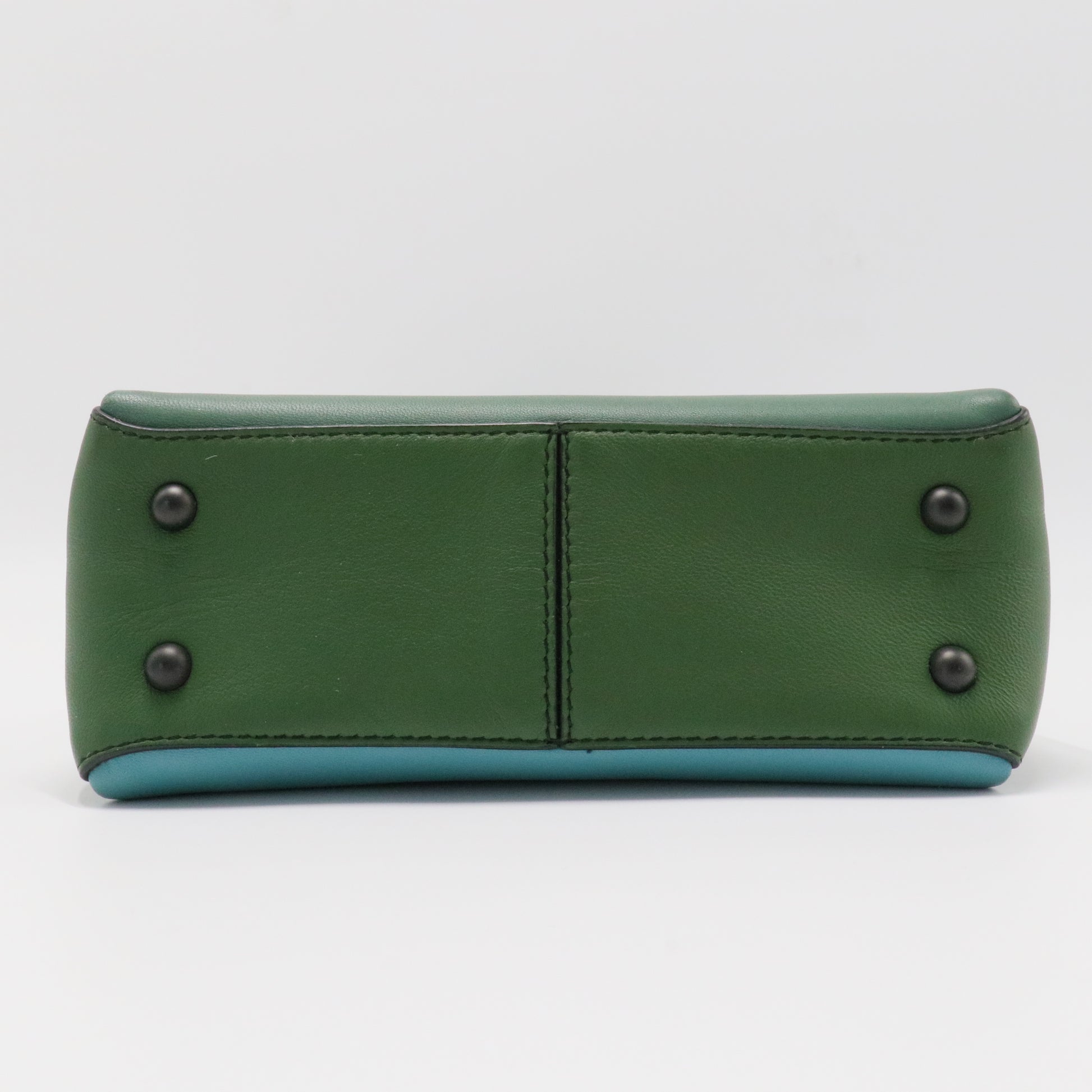 Piazza Top Handle Bag Leather with Intrecciato Detail Small