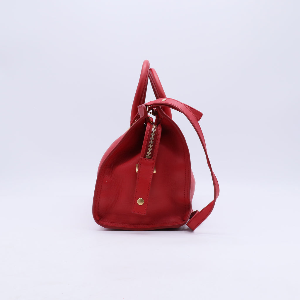Red Calfskin Leather Small Cabas ChYc Bag B21783