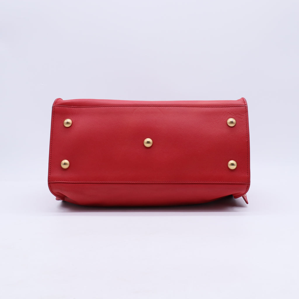 Red Calfskin Leather Small Cabas ChYc Bag B21783