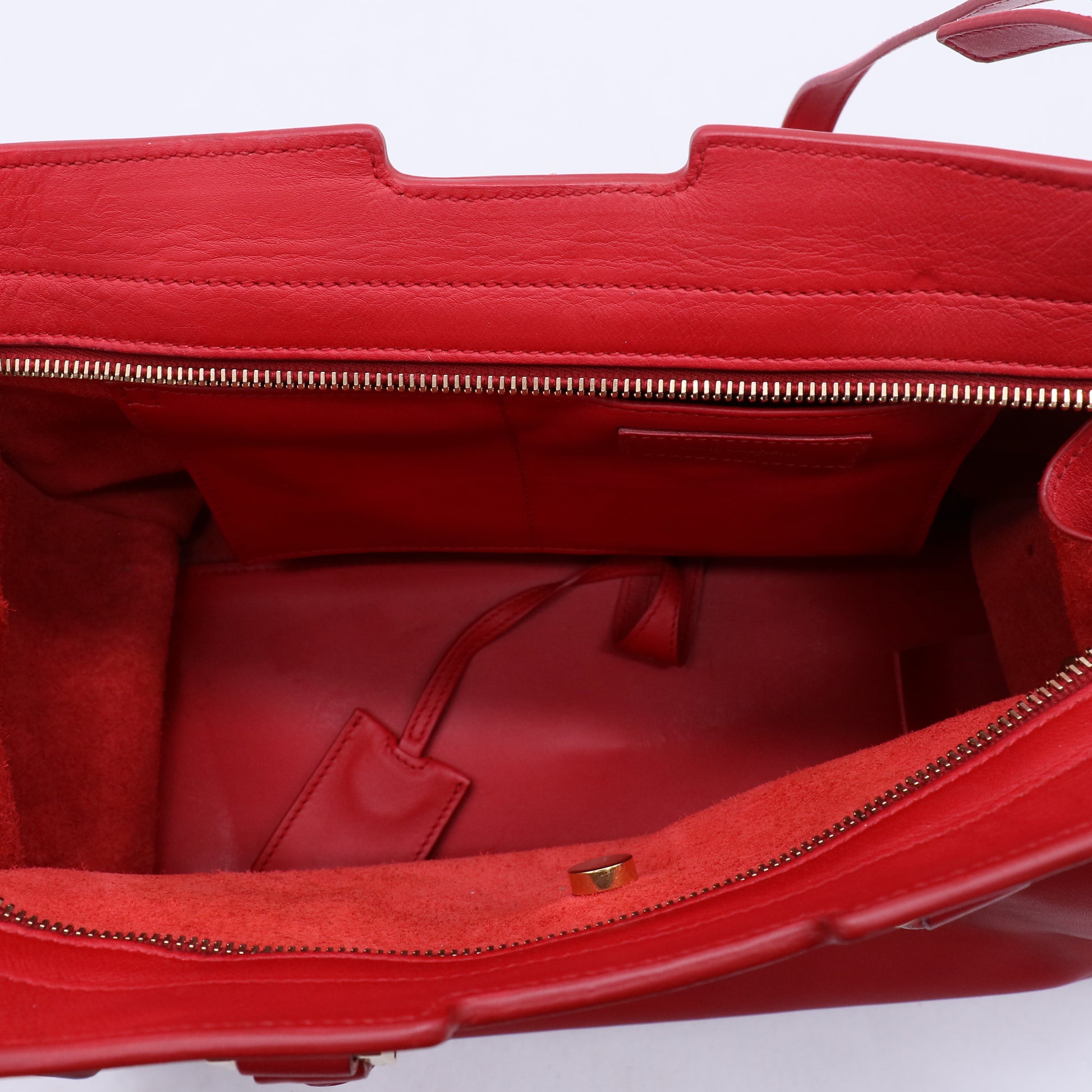 Red Calfskin Leather Small Cabas ChYc Bag B21783