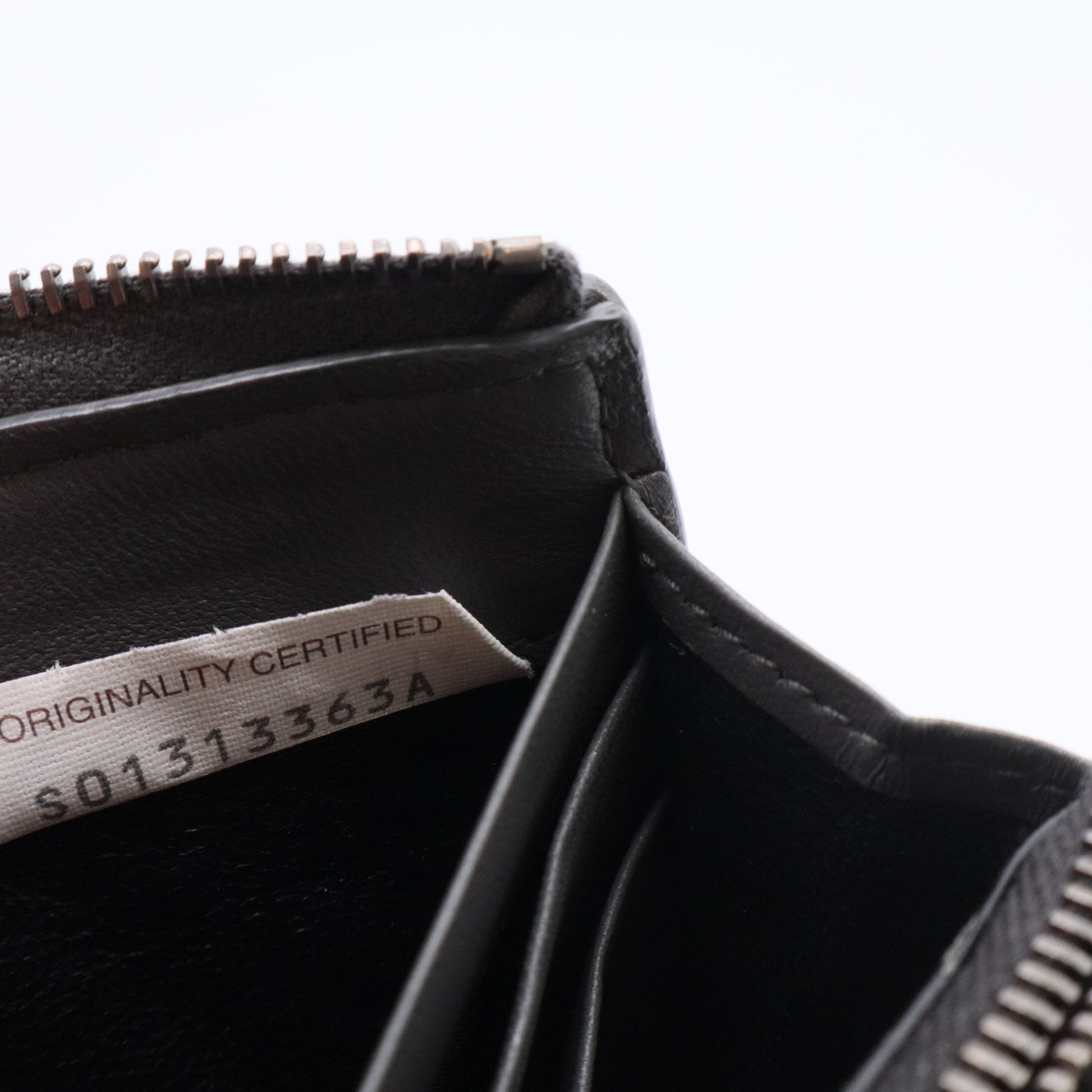 Nappa Intrecciato Zip Around Wallet Kaki Fondente