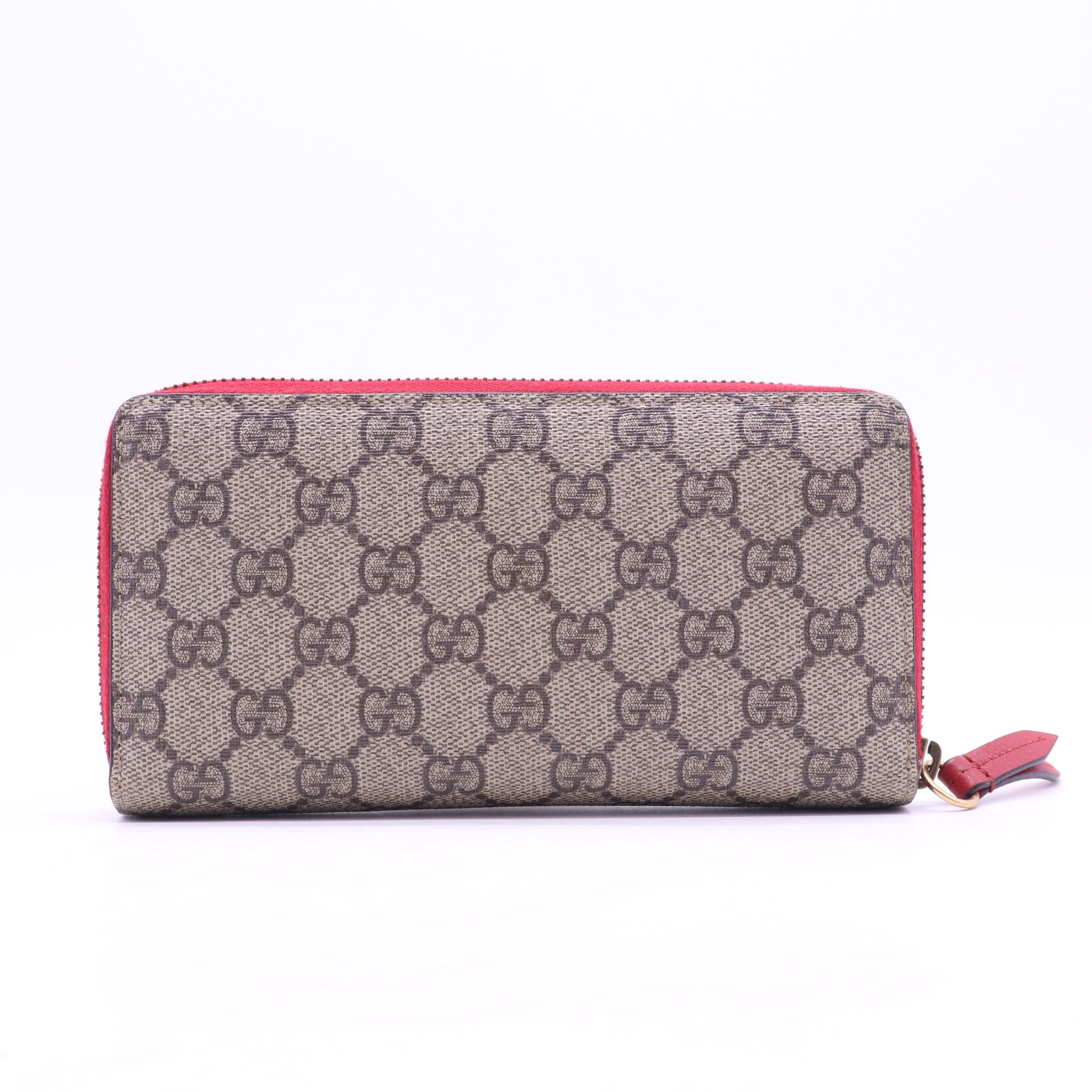 Gucci GG Supreme Zip Around Wallet With Cherries W20853