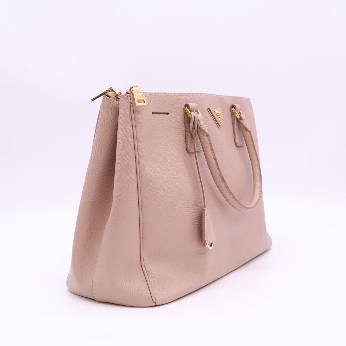 Prada Saffiano Large Galleria Double Zip Tote Cammeo B24286