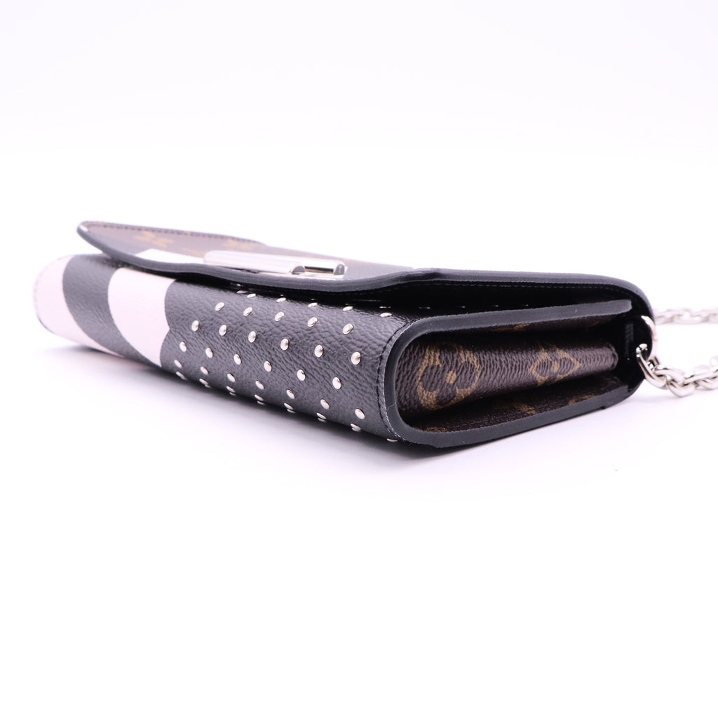 wist Chain Wallet Limited Edition Studded Monogram Canvas Twins