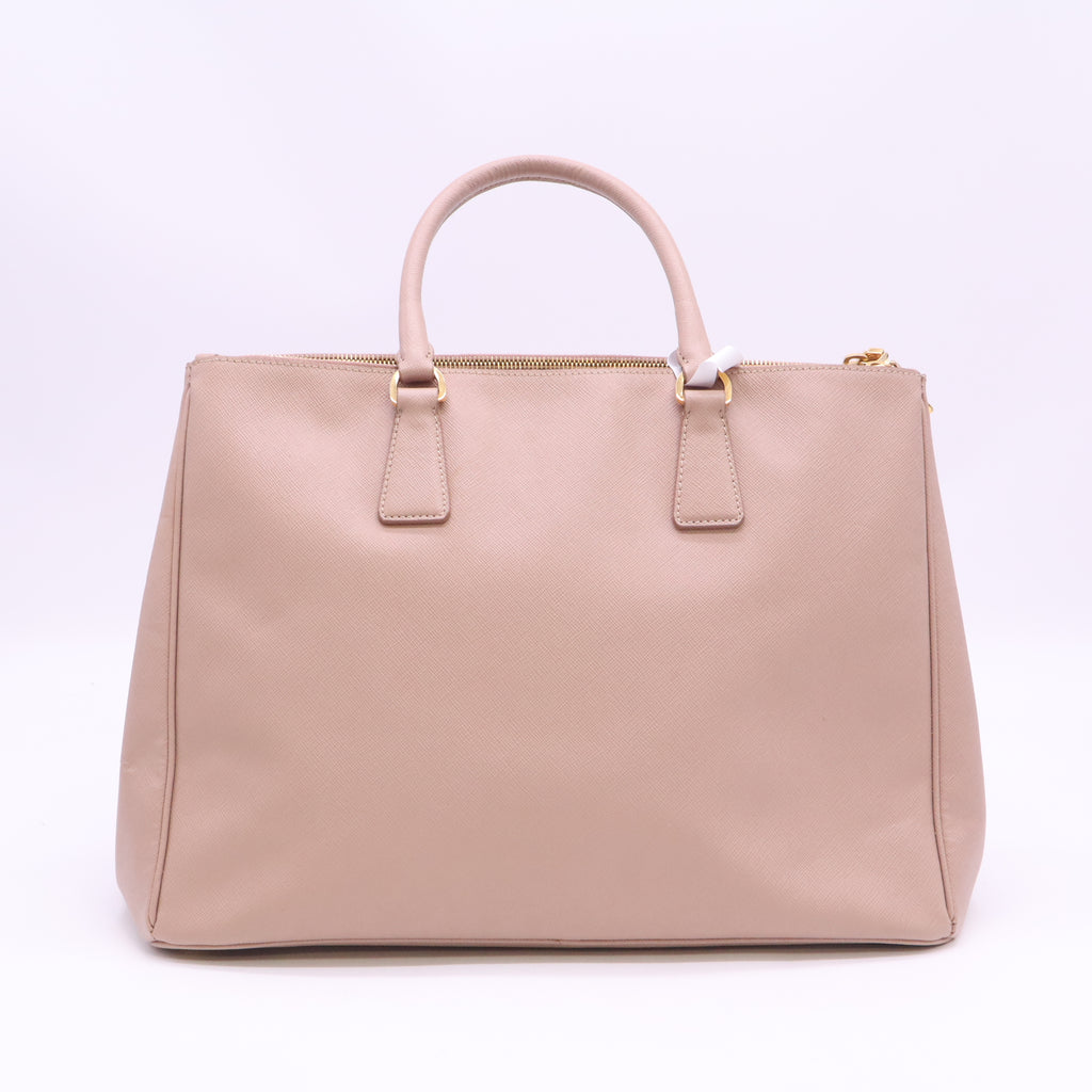 Prada Saffiano Large Galleria Double Zip Tote Cammeo B24286