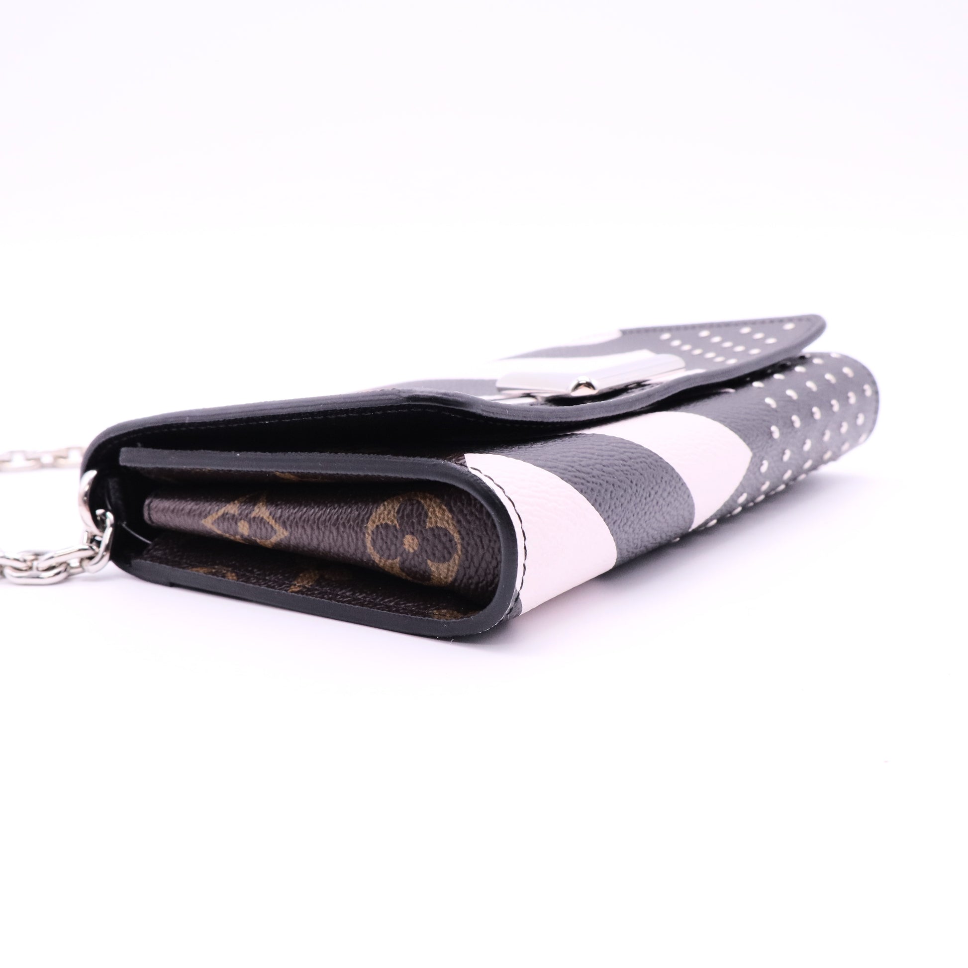 wist Chain Wallet Limited Edition Studded Monogram Canvas Twins