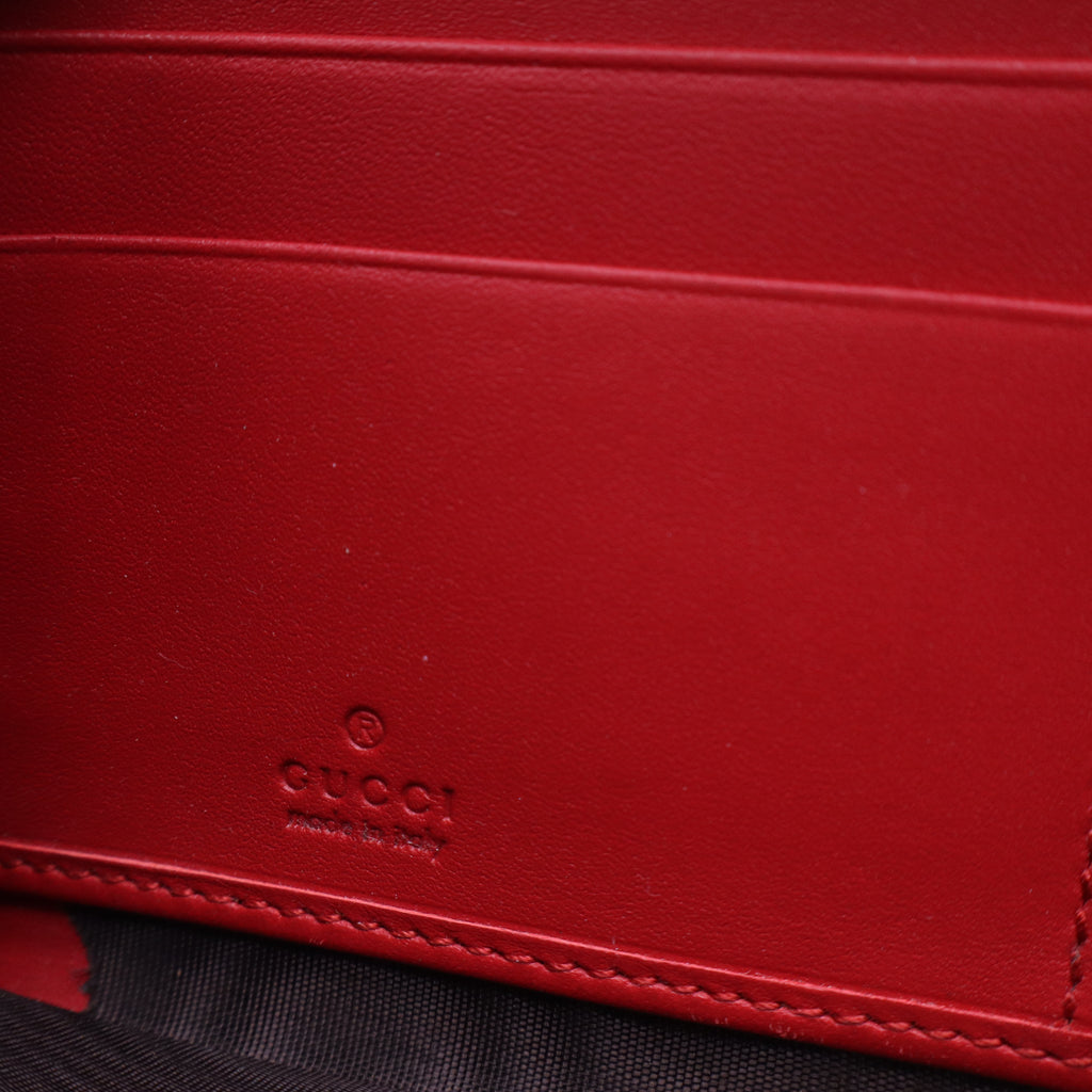 Gucci GG Supreme Zip Around Wallet With Cherries W20853