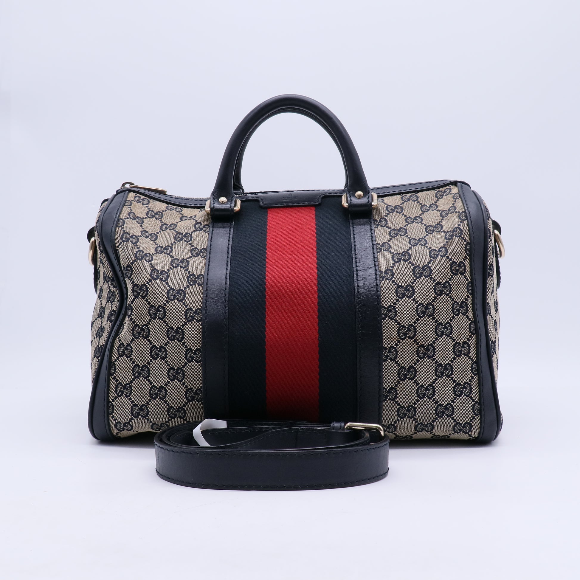 Monogram Selleria Calfskin Vintage Web Medium Boston  B21111
