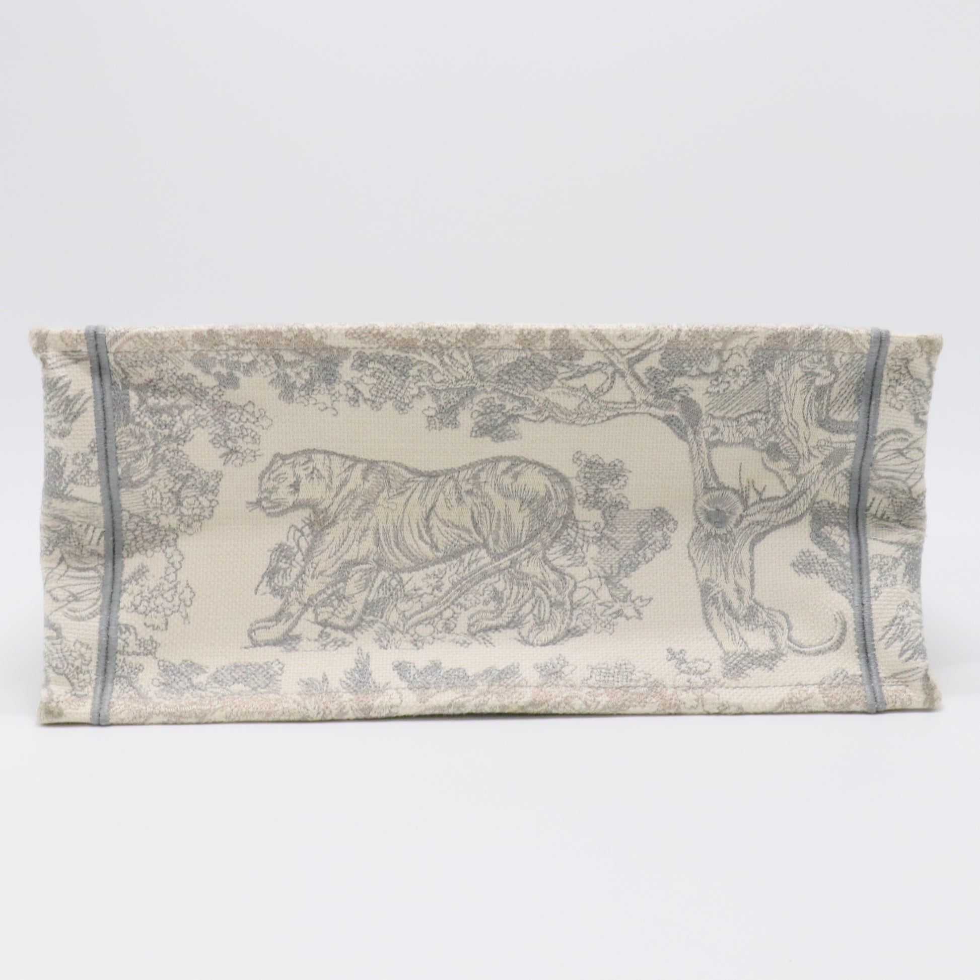 Canvas Embroidered Medium Dioriviera Toile De Jouy Book Tote Gray