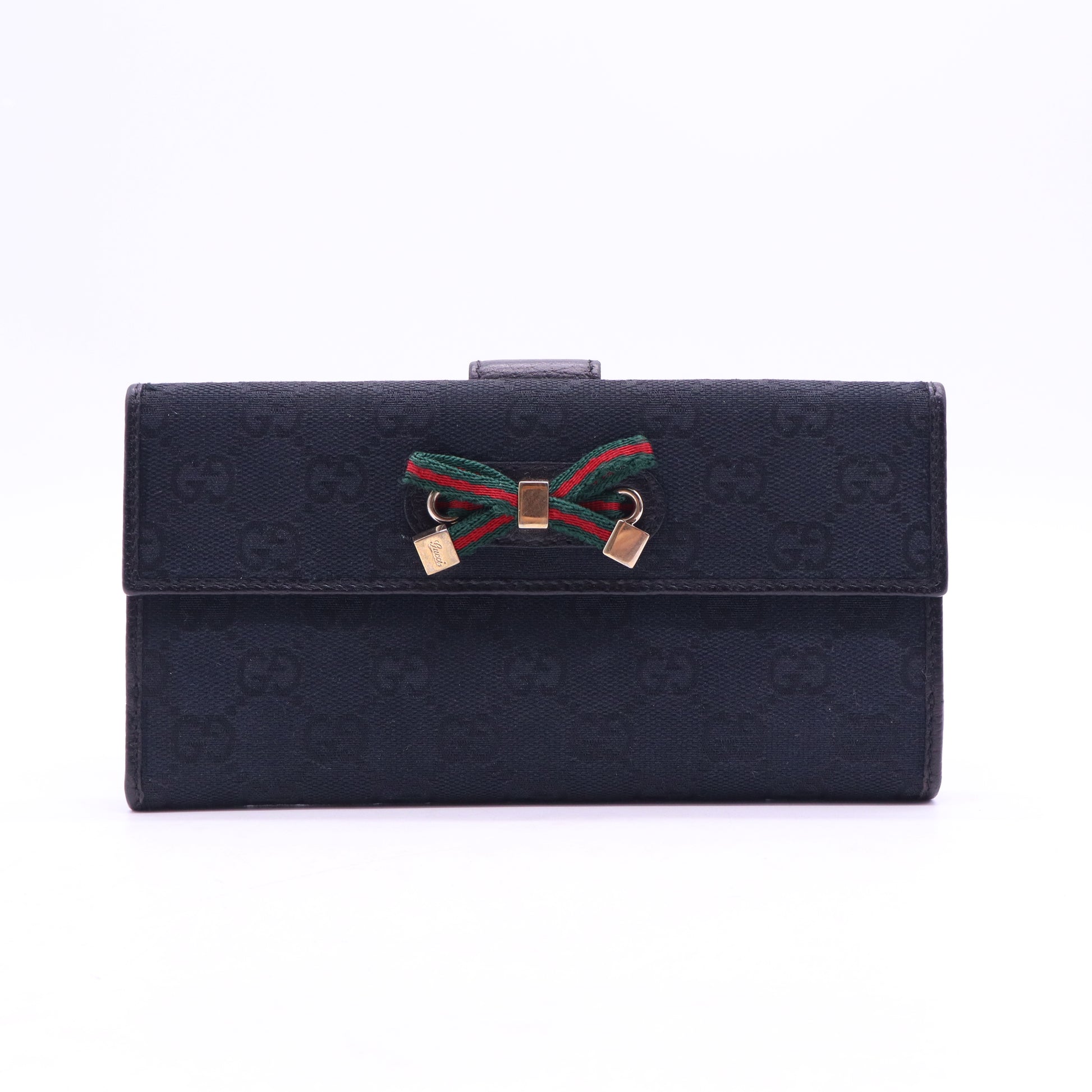 Gucci GG Canvas Web Bow Continental Wallet W20733