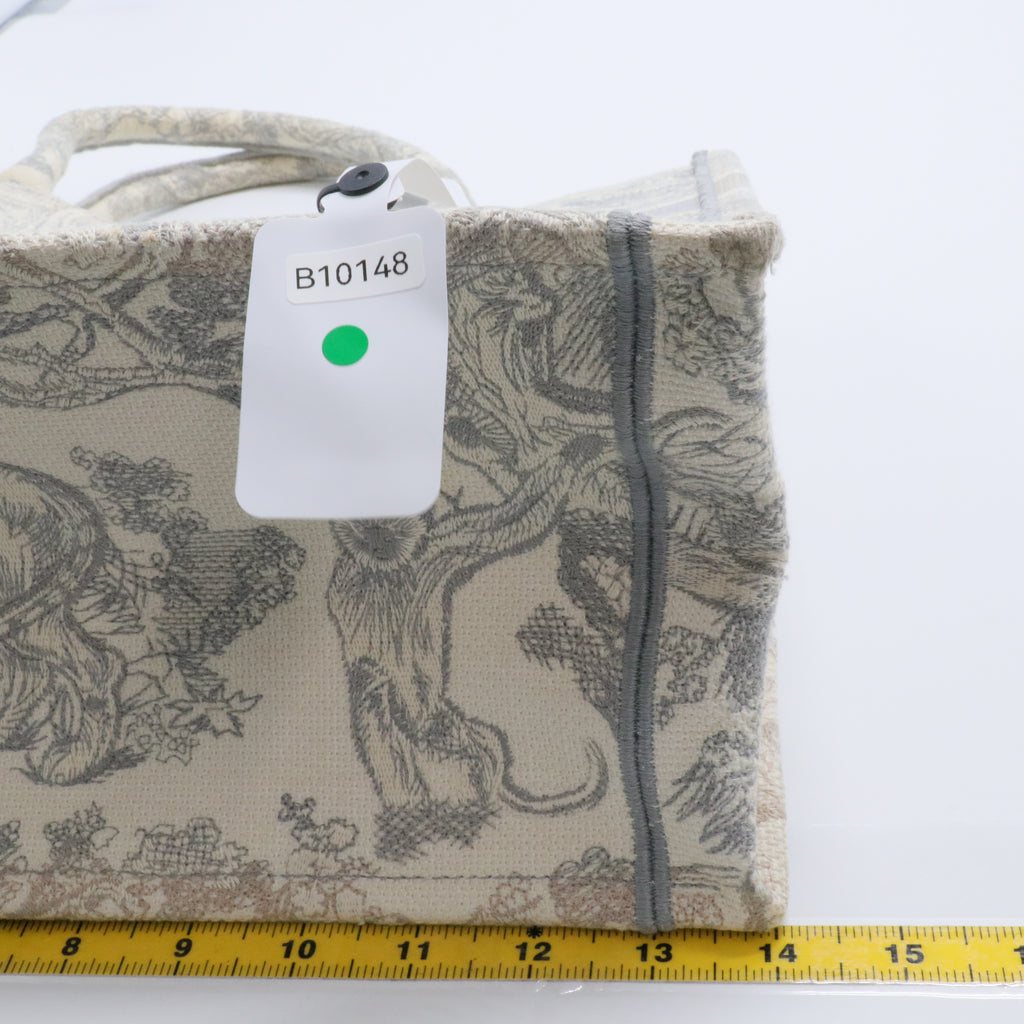 Book Tote Embroidered Canvas Medium