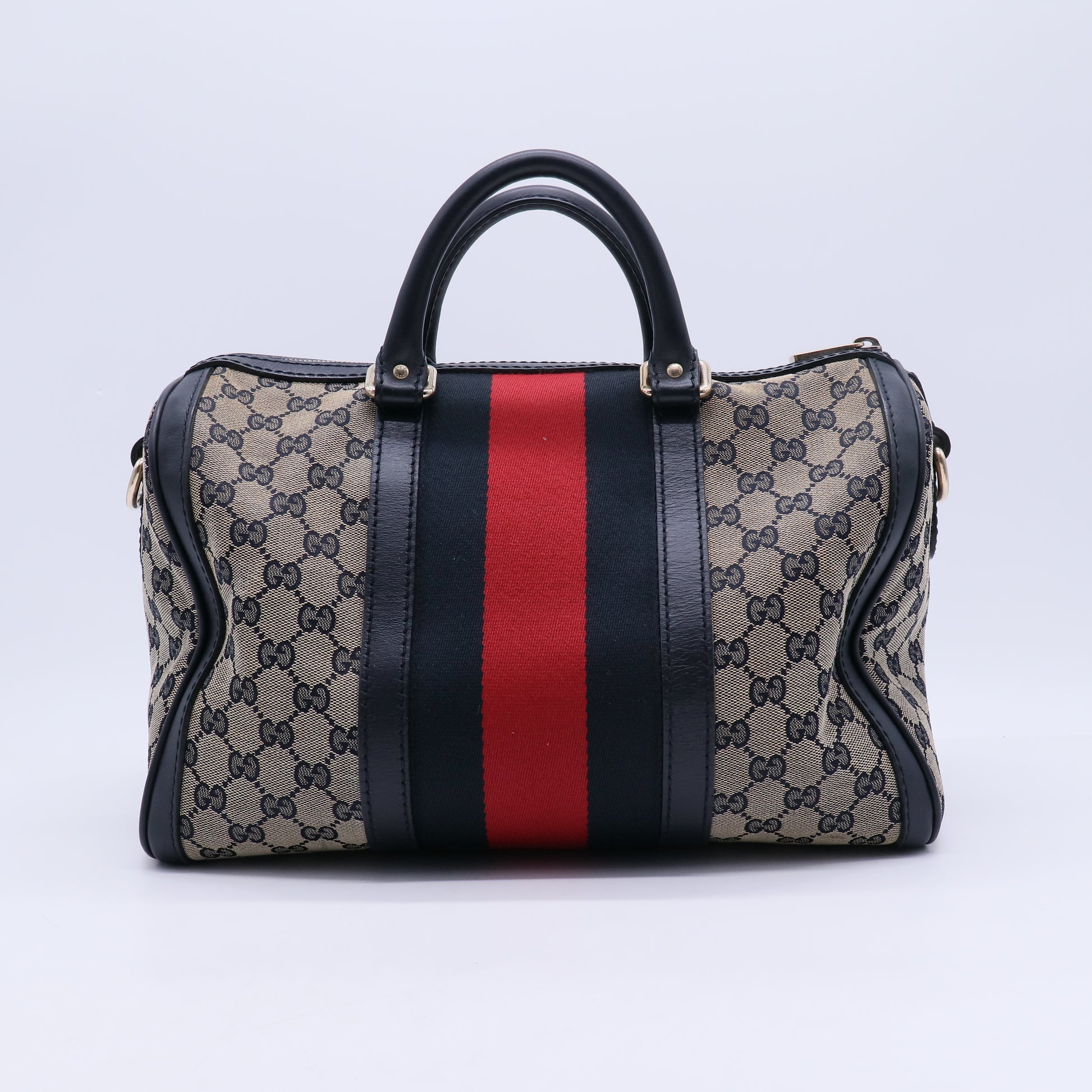 Monogram Selleria Calfskin Vintage Web Medium Boston  B21111