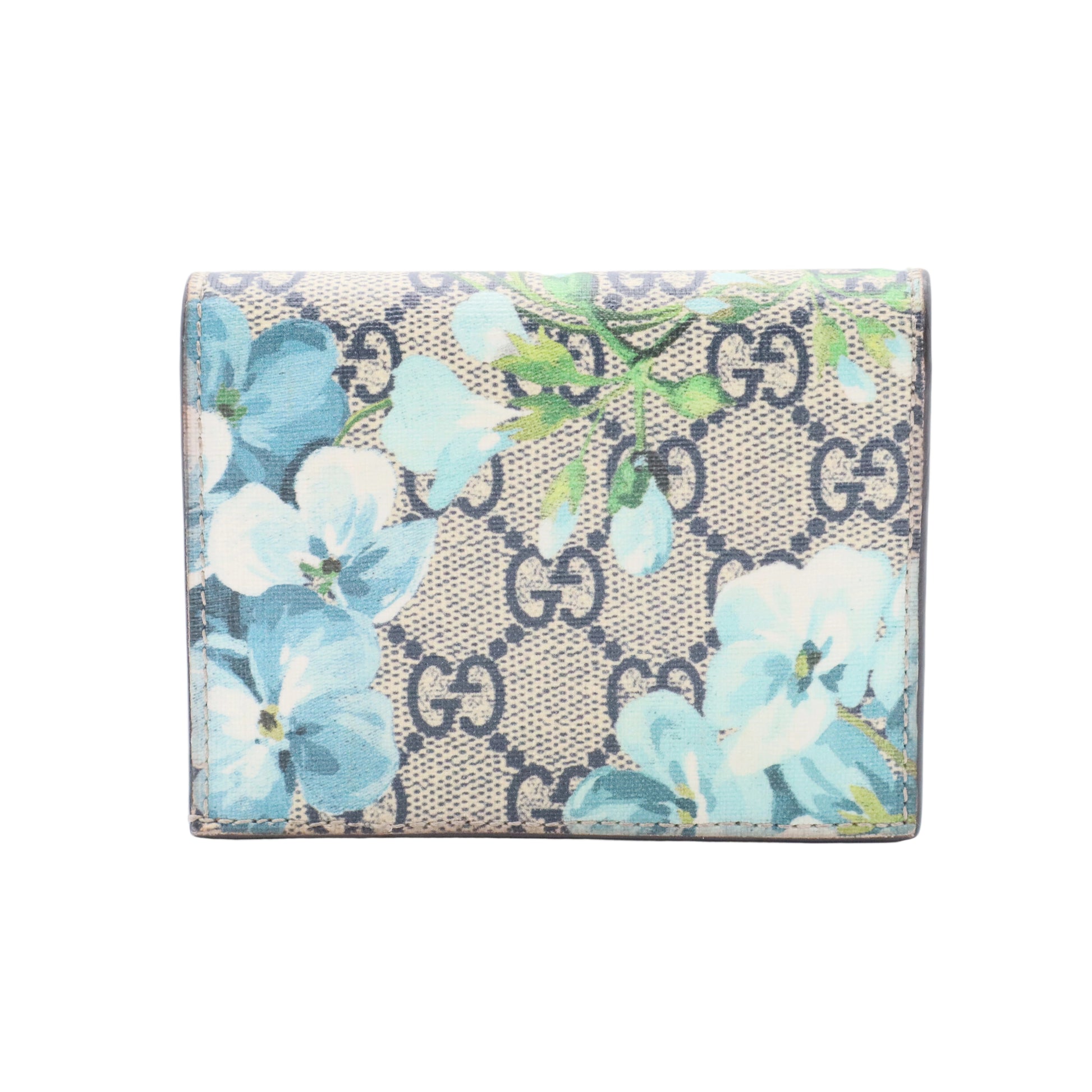 Blue GG Supreme Canvas Blooms Card Case
