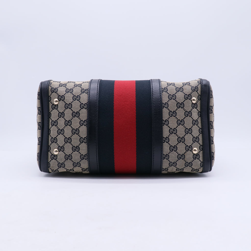 Monogram Selleria Calfskin Vintage Web Medium Boston  B21111