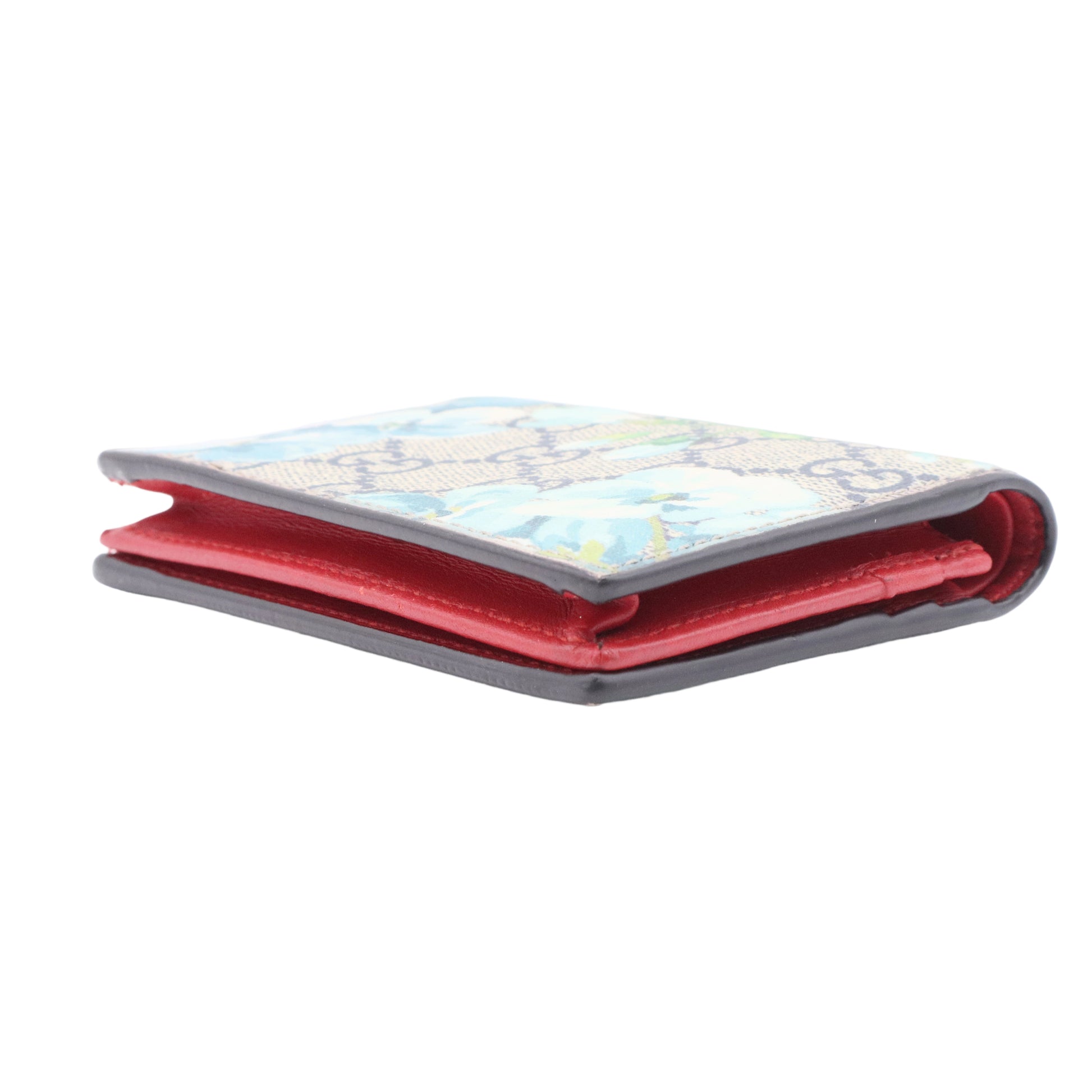 Blue GG Supreme Canvas Blooms Card Case