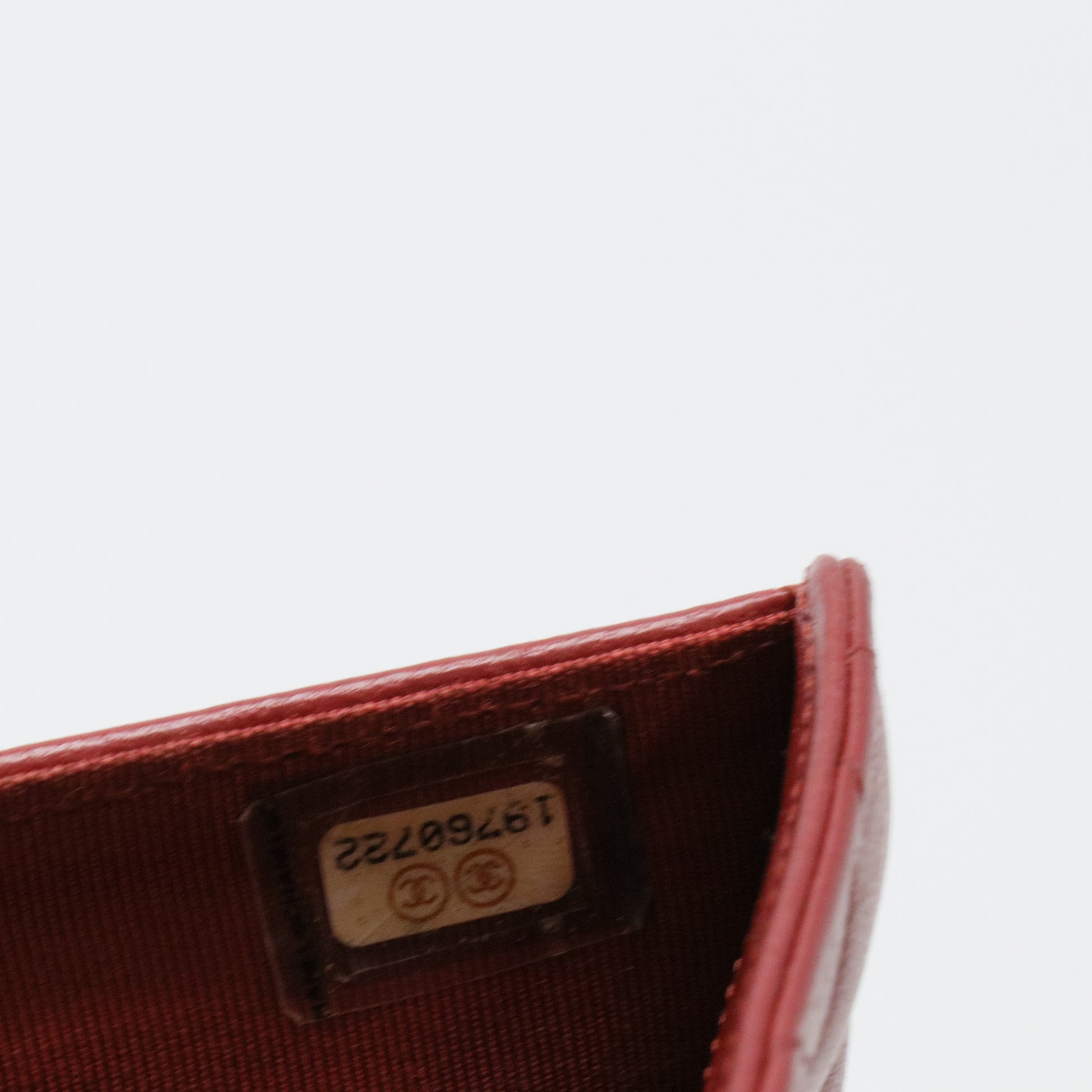 Red Quilted Leather CC French Wallet