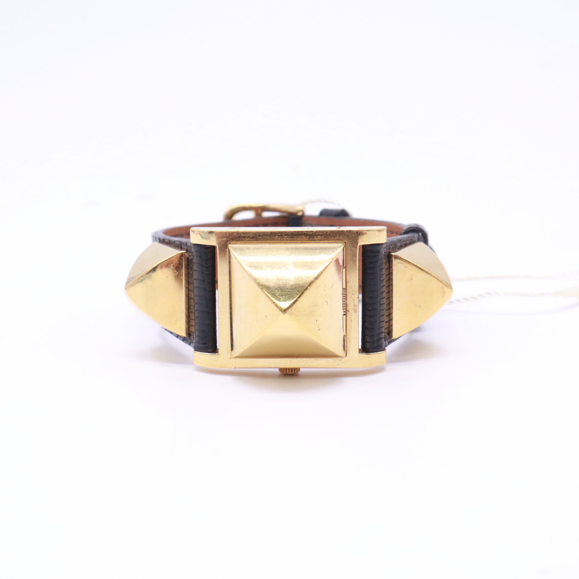 Hermes Stainless Steel Medor Quartz Watch Etoupe twins LDJ5316