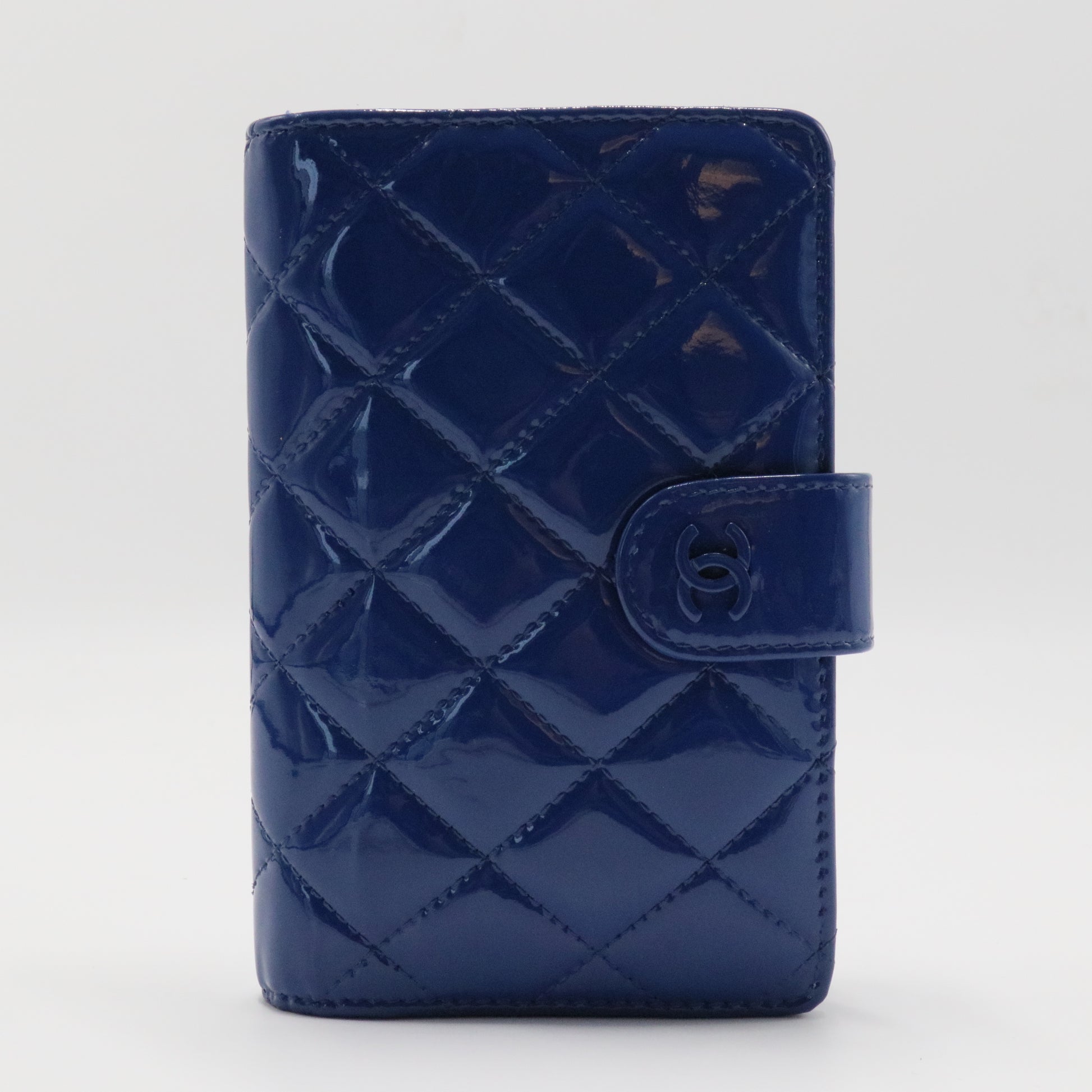 CC Brilliant Flap Wallet Quilted Patent Long