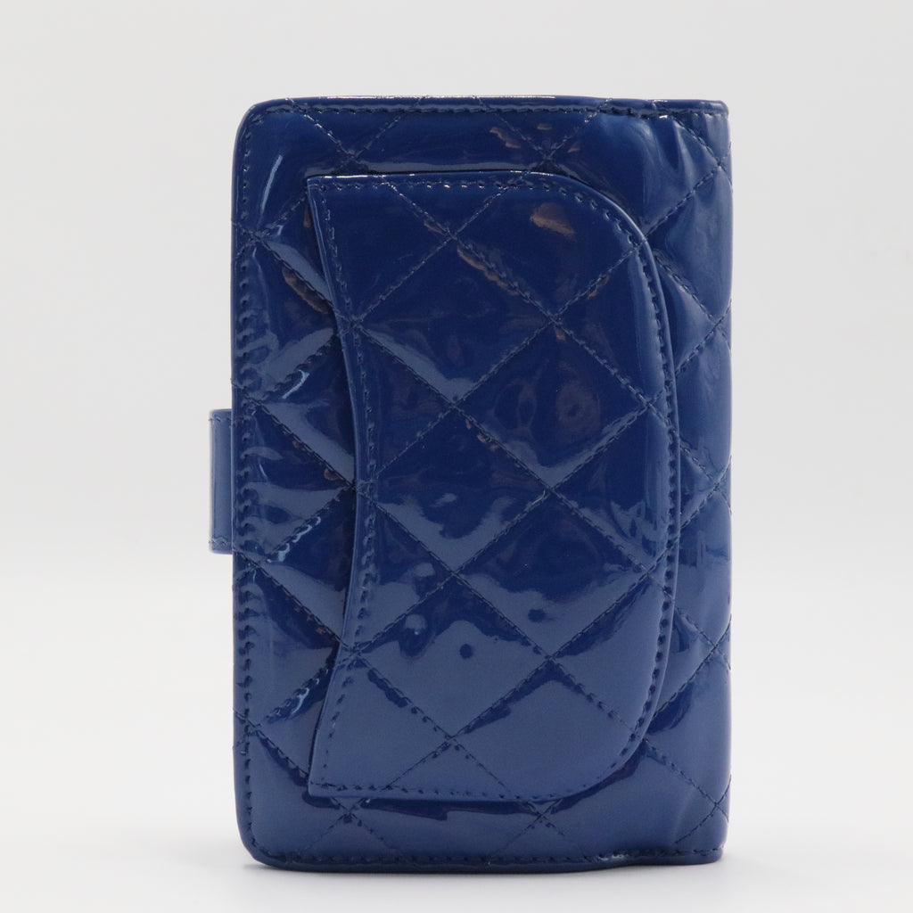 CC Brilliant Flap Wallet Quilted Patent Long