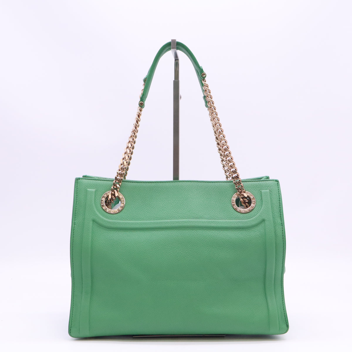 Chain-Link Leather Shoulder Bag B24641