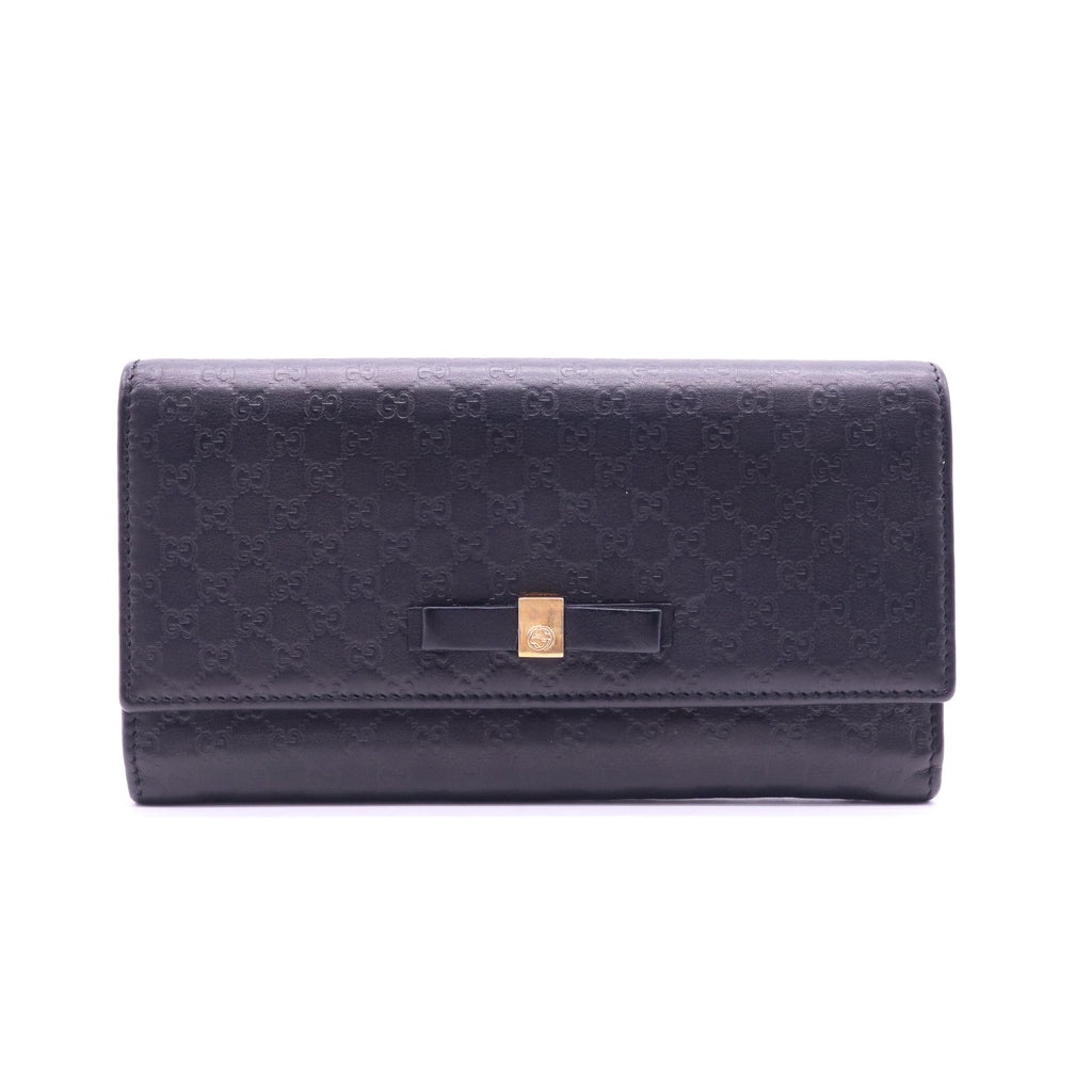 Gucci Microguccissima Bow Continental Wallet W21153