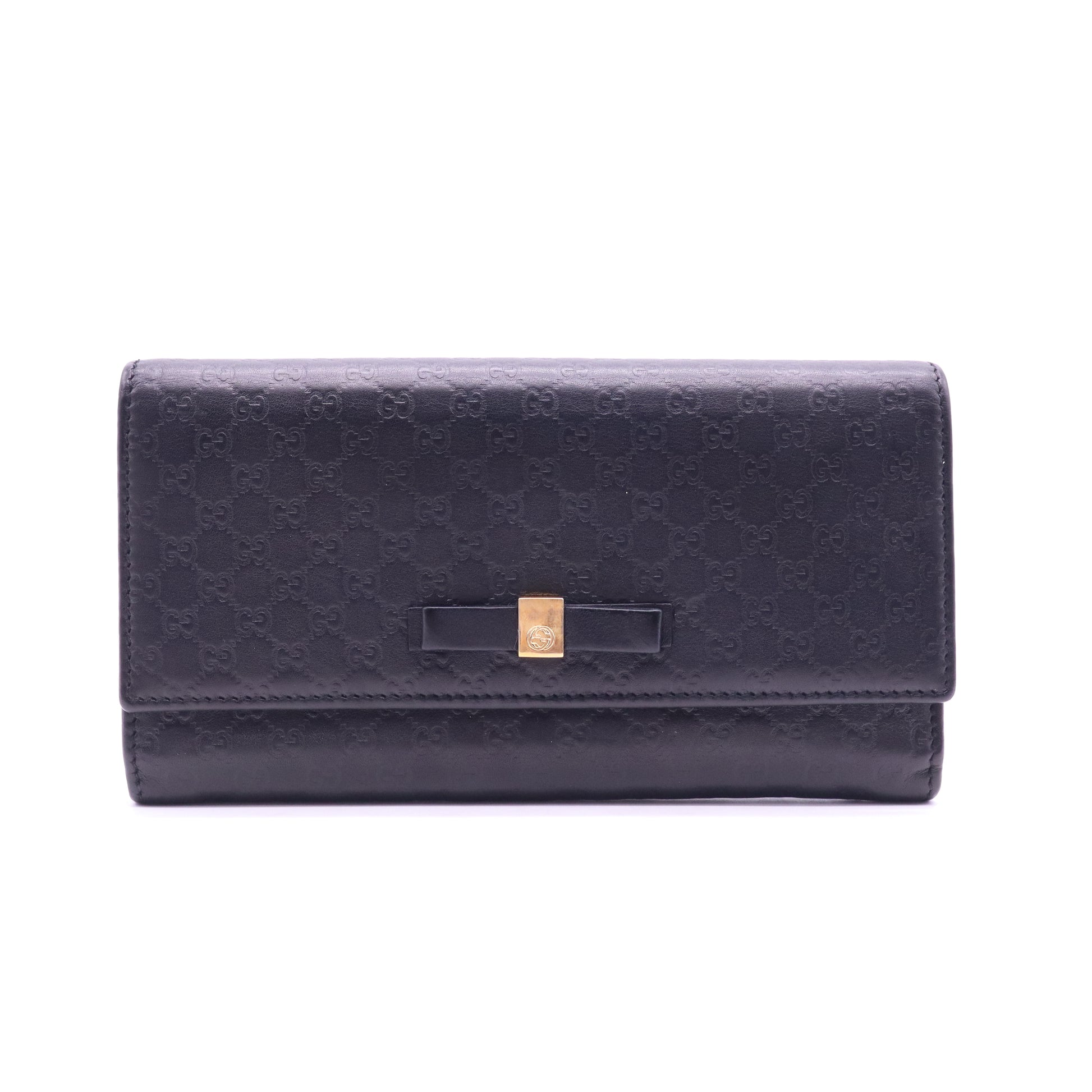 Gucci Microguccissima Bow Continental Wallet W21153