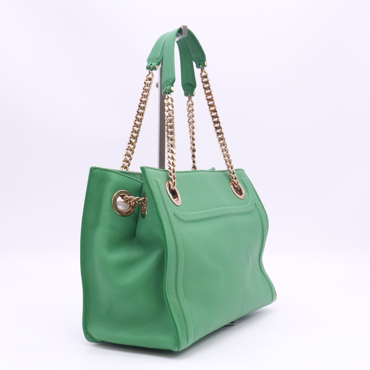 Chain-Link Leather Shoulder Bag B24641