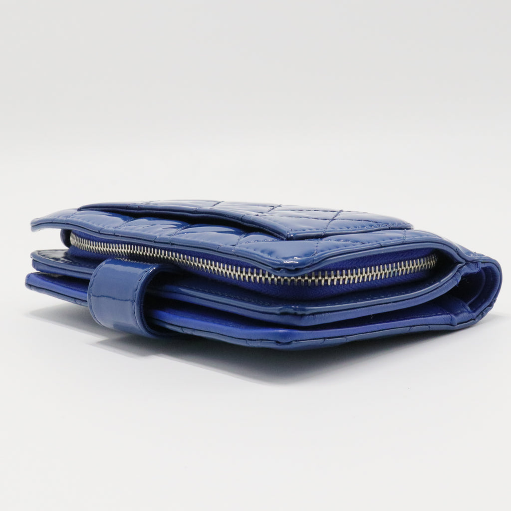 CC Brilliant Flap Wallet Quilted Patent Long
